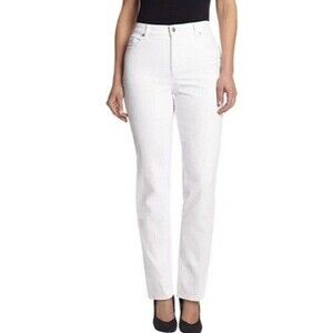 NWT Gloria Vanderbilt® Amanda ORIGINAL SLIMMING  Jeans White 16 TALL